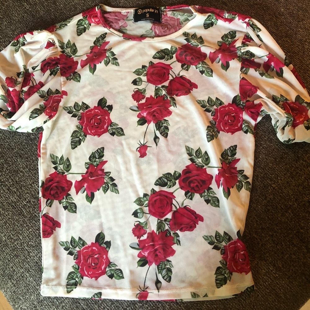 Rose mesh shirt